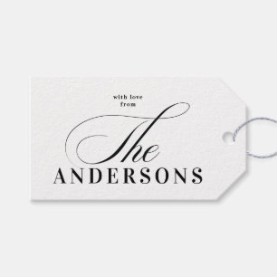 Enkel Helgdag-Märkre för familjen Namn jul Presentetikett