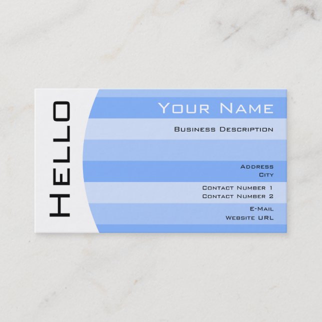 Enkel Hello Namnkort (Framsida)