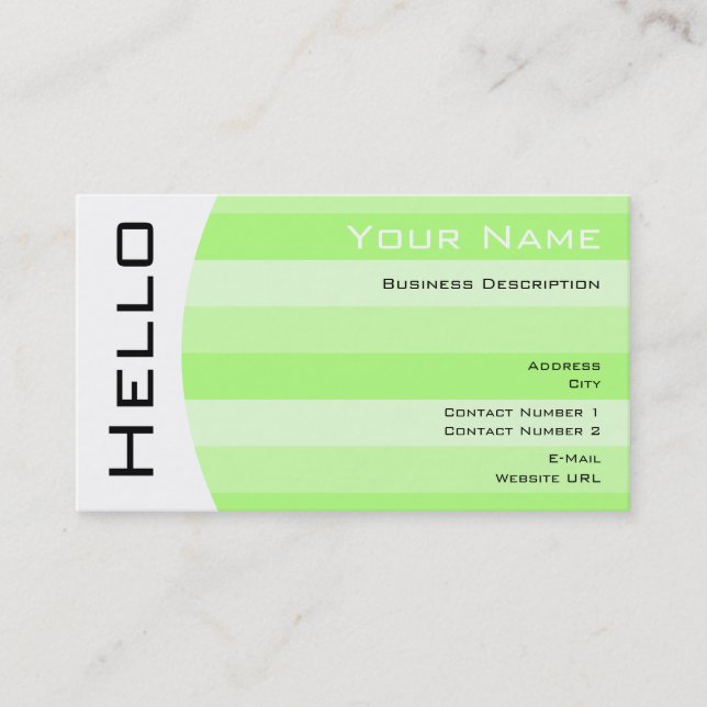 Enkel Hello Namnkort (Framsida)