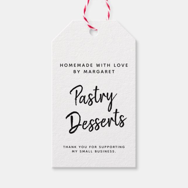 Enkel hemgift med Kärlek Kraft Pappert Presentetikett (Framsidan)