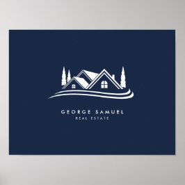 Enkel hemmabruk, blå Logotyp, Real Gods Poster