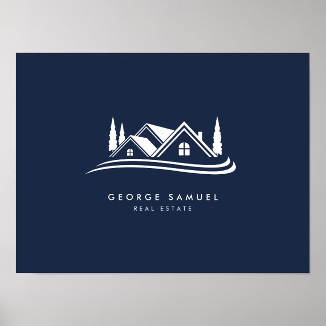 Enkel hemmabruk, blå Logotyp, Real Gods Poster (Framsidan)