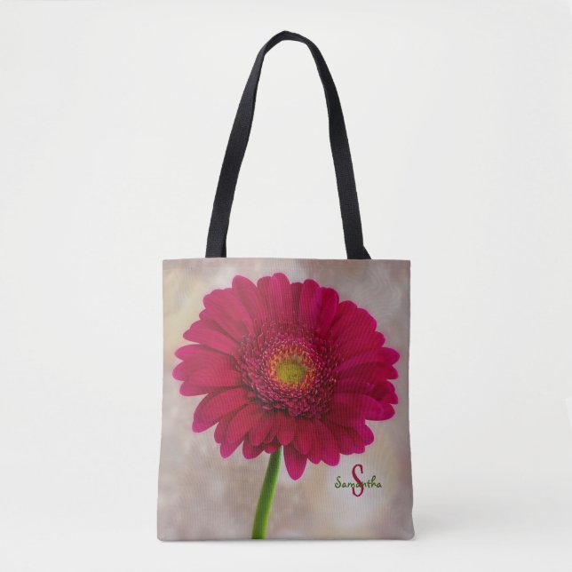 Enkel het roze Gerbera-tas Tygkasse (Framsida)