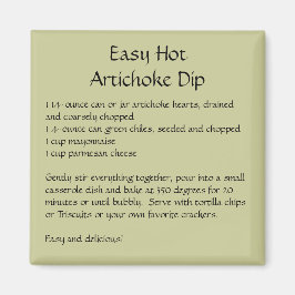 Enkel Hett Artichoke Dip Recipe på ett magnet
