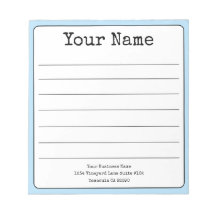 Enkel himmelsblå retro med ditt namn på linjerad b