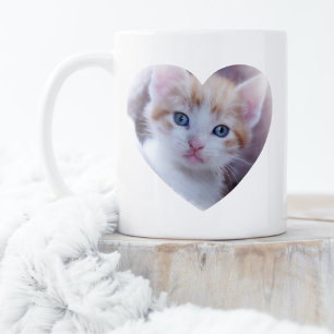 Enkel hjärta foto design kaffemugg