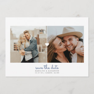 Enkel hjärtaDiptychspara daterakortet Spara Datumet