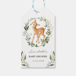 Enkel Hjort från Grey Woodland Babyskor födelsedag Presentetikett