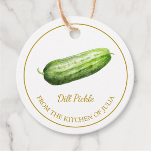 Enkel Hodda Dill Pickle Cucumber Häng Märkre Gåvor Etiketter