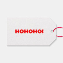 Enkel HOHOHO! Text Tomte Claus Röd Jul