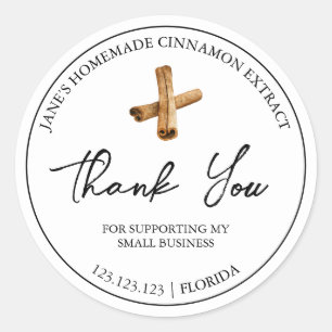 Enkel Homemade Cinnamon Extract Tack etikett