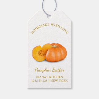 Enkel homemade Pumpkin Butter-hängare Märkre l Whi Presentetikett