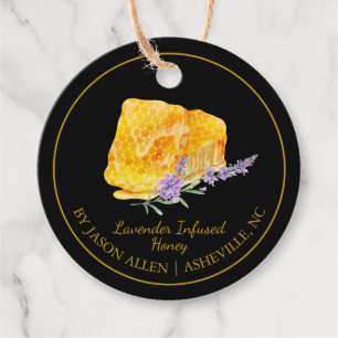 Enkel honeycomb Lavender Infused Honung Hopp Märkr Gåvor Etiketter