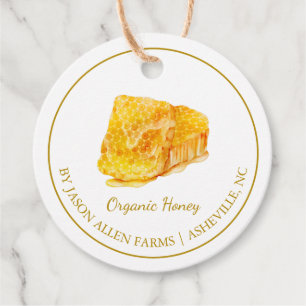 Enkel honeycomb Organic Honung Häng Märkre Gåvor Etiketter