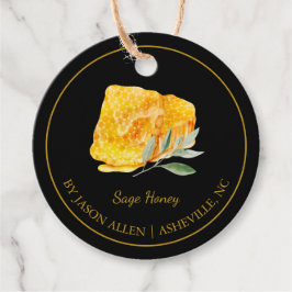 Enkel honeycomb Sage Infused honey Märkre Gåvor Etiketter