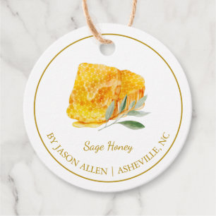Enkel honeycomb Sage Infused honey Märkre Gåvor Etiketter