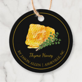 Enkel honeycomb Thyme Infused Honungshang Märkre Gåvor Etiketter