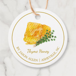 Enkel honeycomb Thyme Infused Honungshang Märkre Gåvor Etiketter