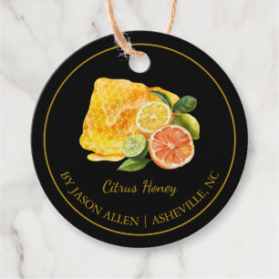 Enkel honungskomb Citrus Infused honey Märkre Gåvor Etiketter