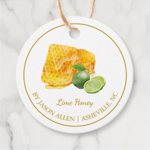 Enkel honungskomb Lime Infused honey Märkre Gåvor Etiketter