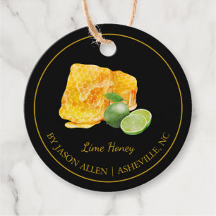 Enkel honungskomb Lime Infused honey Märkre Gåvor Etiketter
