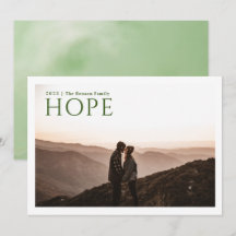 Enkel HOPE-Grönt, vattenfärg bakåt