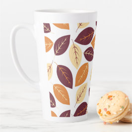 Enkel Höst löv Latte Mugg