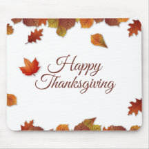 Enkel Höst löv Thanksgiving | Mousepad