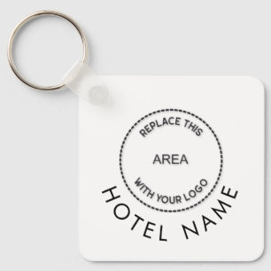 Enkel Hotel Logotyp Namn valfri Färg-marknadsförin Nyckelring