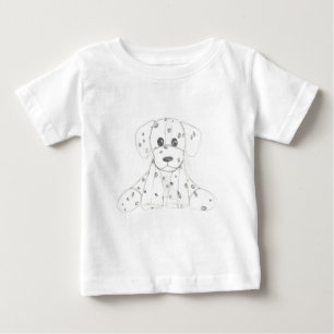 enkel hund doodle barn svart vit dalmatiner tröja