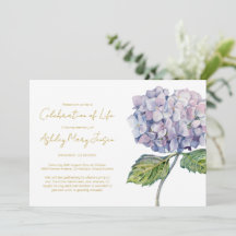Enkel Hydrangea Celebration of Life Begravning