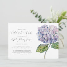 Enkel Hydrangea Celebration of Life Begravning