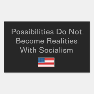 Enkel idé för den politiska säsongen rektangulärt klistermärke