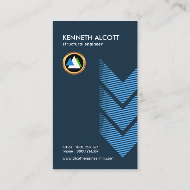 Enkel idérik strukturell pillinjeringenjör visitkort (Framsida)