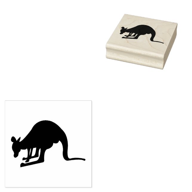 Enkel illustration av djuraustralisk känguru stämpel (Stämplad)
