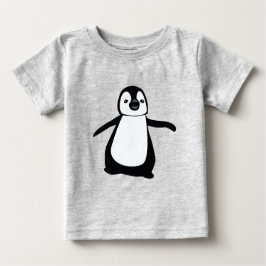 Enkel illustration av svart och vitt penguin t shirt