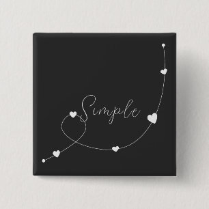 Enkel illustration med hjärtan i ett minimalistisk knapp