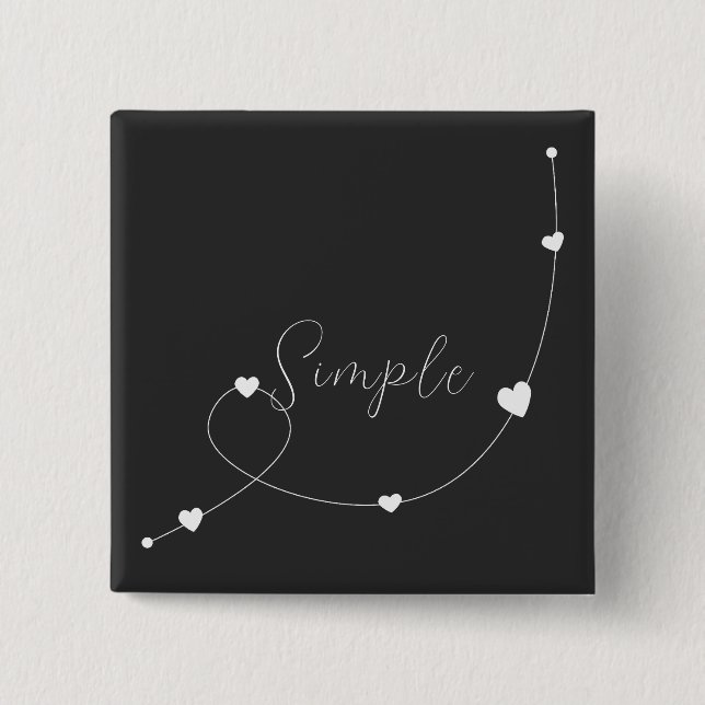 Enkel illustration med hjärtan i ett minimalistisk knapp (Framsida)
