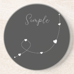 Enkel illustration med hjärtan i ett minimalistisk underlägg