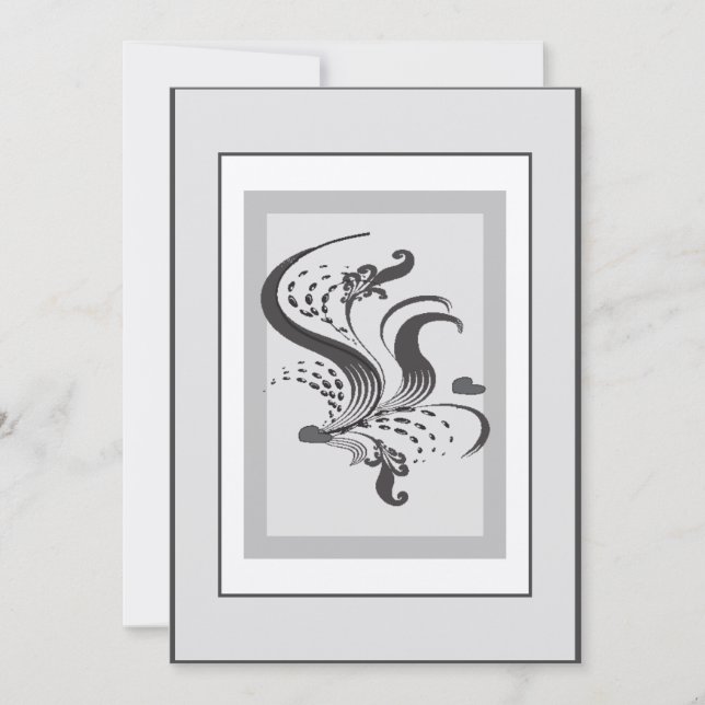 Enkel inbjudan att delta i elasbröllop (Framsida)