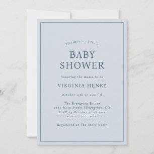 Enkel inbjudan till Blue Baby Shower
