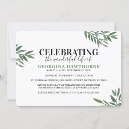 Enkel inbjudan till botaniskt vattenfärgsminnesmär