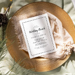 Enkel inbjudan till Bröllop Brunch Ram<br><div class="desc">Denna minimalistiska inbjudan från ram bröllop brunch är perfekt för en elegant bröllop brunch. Den klassiska designen har en grundläggande gräns-ram och rustik svartvit typografi med ett modernt,  minimalt utseende. QSD112</div>