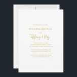 Enkel inbjudan till Brunch i Guld Bröllop i Elegan<br><div class="desc">Den här enkla inbjudan till elegant bröllop brunch är perfekt för din minimalistiska vita och guld brunch. Utformningen har ett minsta typsnitt av contemporary guld tillsammans med formell kalligrafi. Behålla den som den är,  eller välj att anpassa den med egna teckningar eller foton!</div>