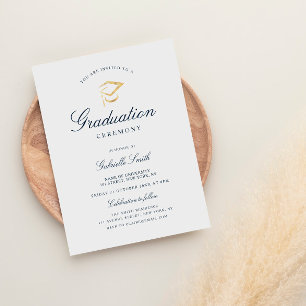 enkel inbjudan till ceremonin i elegant studenten