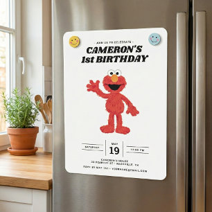 Enkel inbjudan till Elmo 1:a födelsedag