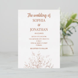 Enkel inbjudan till folie av guld löv med folie av