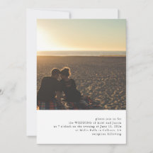 Enkel inbjudan till fototememememembröllop