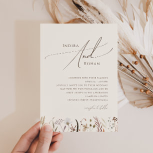 Enkel inbjudan till hösten Wildblomige Beige-bröll