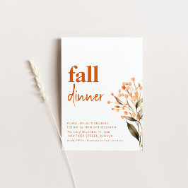 Enkel inbjudan till höstmiddagspartiet